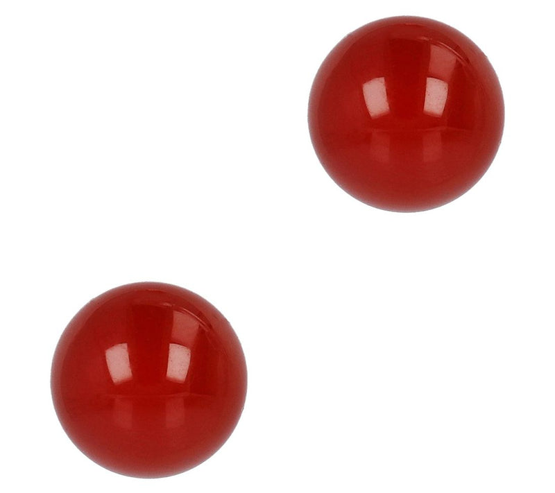 UltraFine Silver 8mm Gemstone Ball Stud Earring — View 7