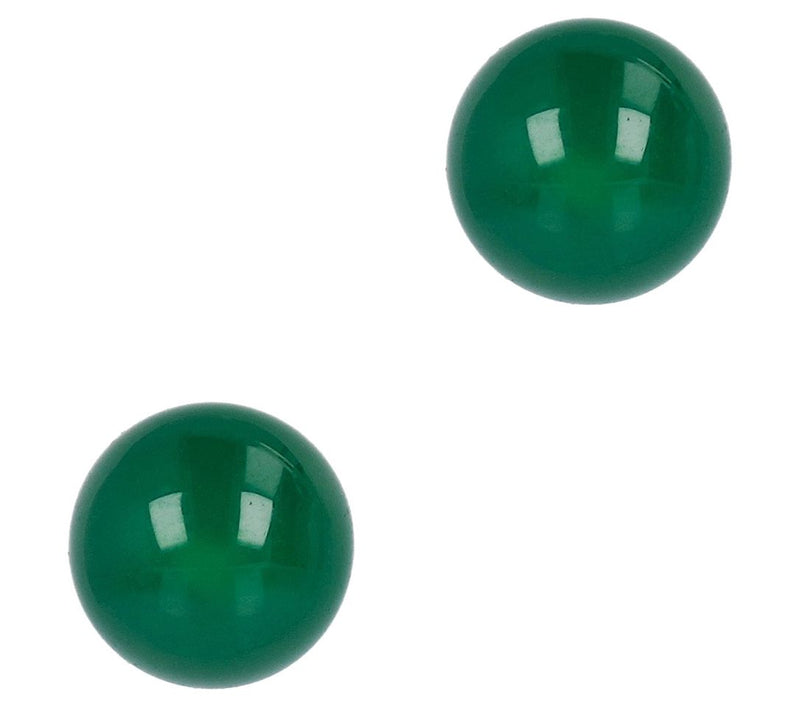 UltraFine Silver 8mm Gemstone Ball Stud Earring — View 9