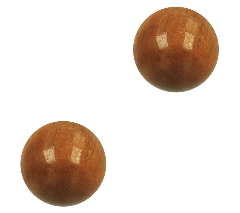 UltraFine Silver 8mm Gemstone Ball Stud Earring — View 13