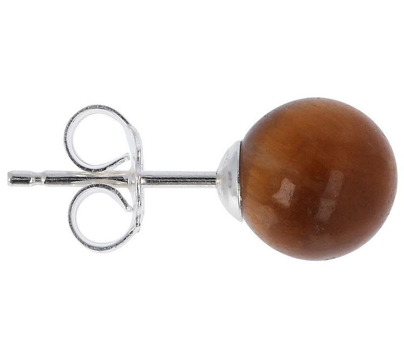 UltraFine Silver 8mm Gemstone Ball Stud Earring — View 14