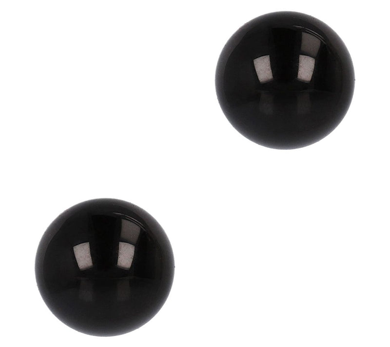 UltraFine Silver 8mm Gemstone Ball Stud Earring — View 3