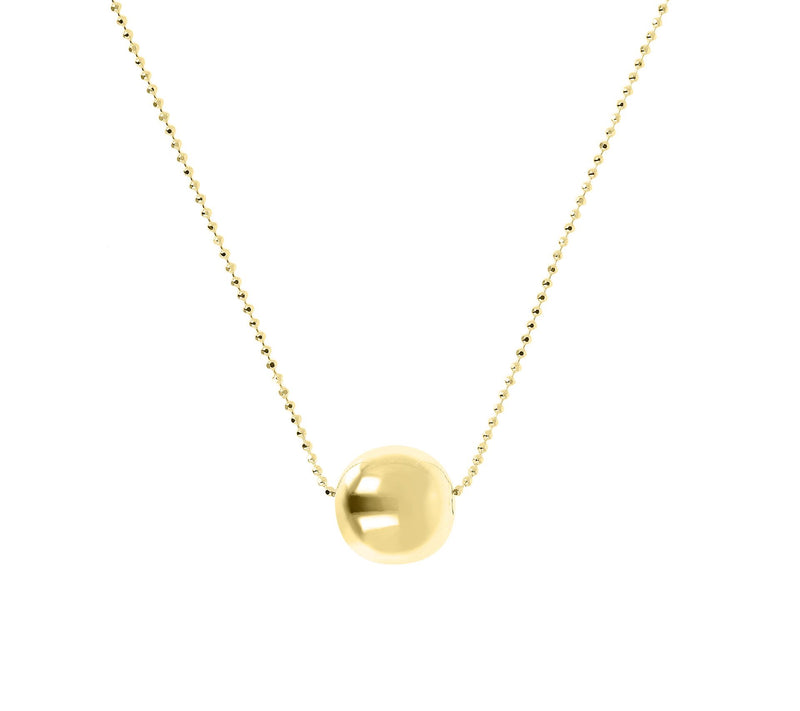 UltraFine Silver 12mm Sliding Bead Necklace — Main view