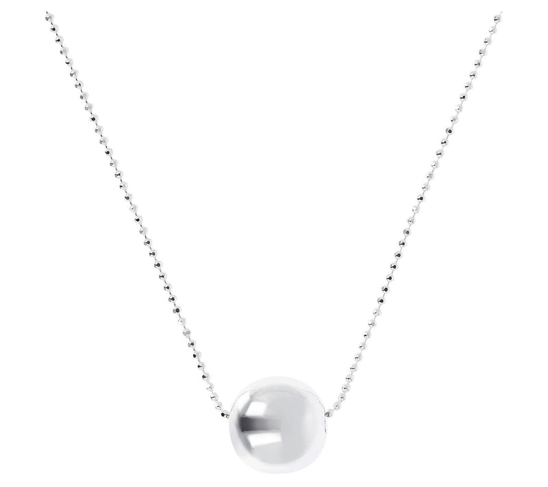 UltraFine Silver 12mm Sliding Bead Necklace — View 3