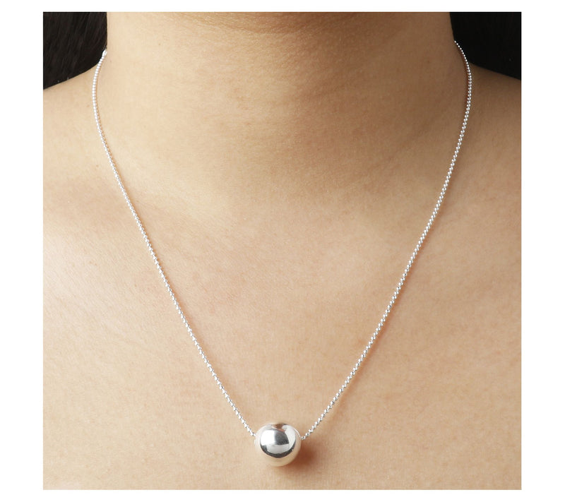 UltraFine Silver 12mm Sliding Bead Necklace — View 9