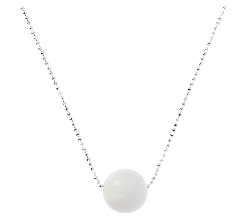 UltraFine Silver 12mm Sliding Gemstone Bead Necklace — View 15