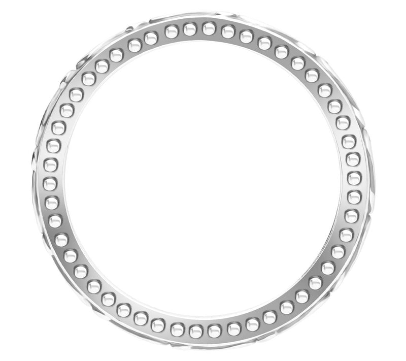 Elyse Ryan Sterling Silver Swirl Pattern Band R ing — View 2
