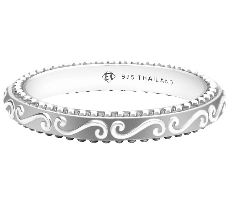 Elyse Ryan Sterling Silver Swirl Pattern Band R ing — Main view