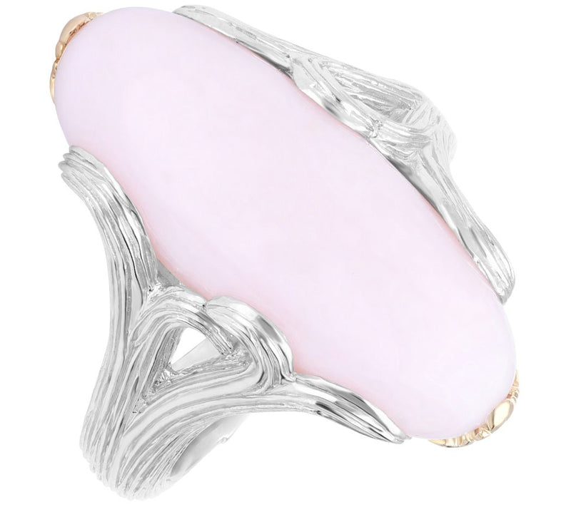 Ariva Sterling Silver & 18K Gold Pink Opal Ring — Main view