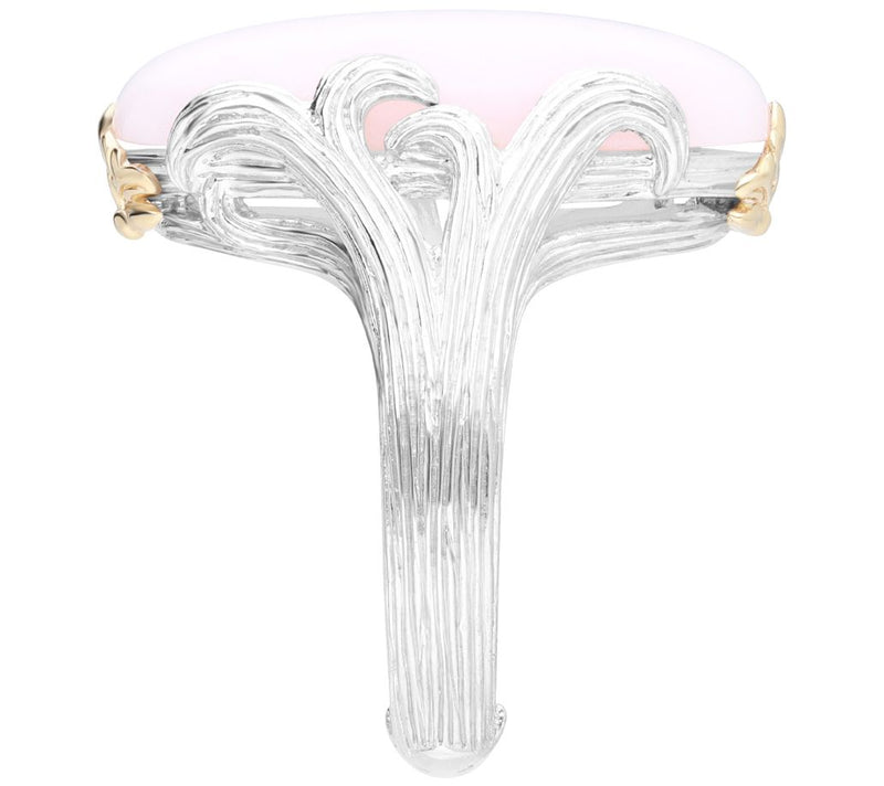 Ariva Sterling Silver & 18K Gold Pink Opal Ring — View 3