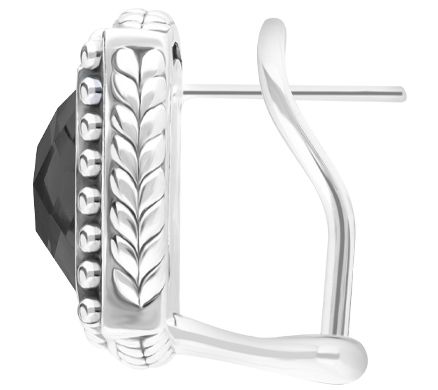 Tiffany Kay Sterling Silver Herringbone Onyx Stud Earrings — View 4