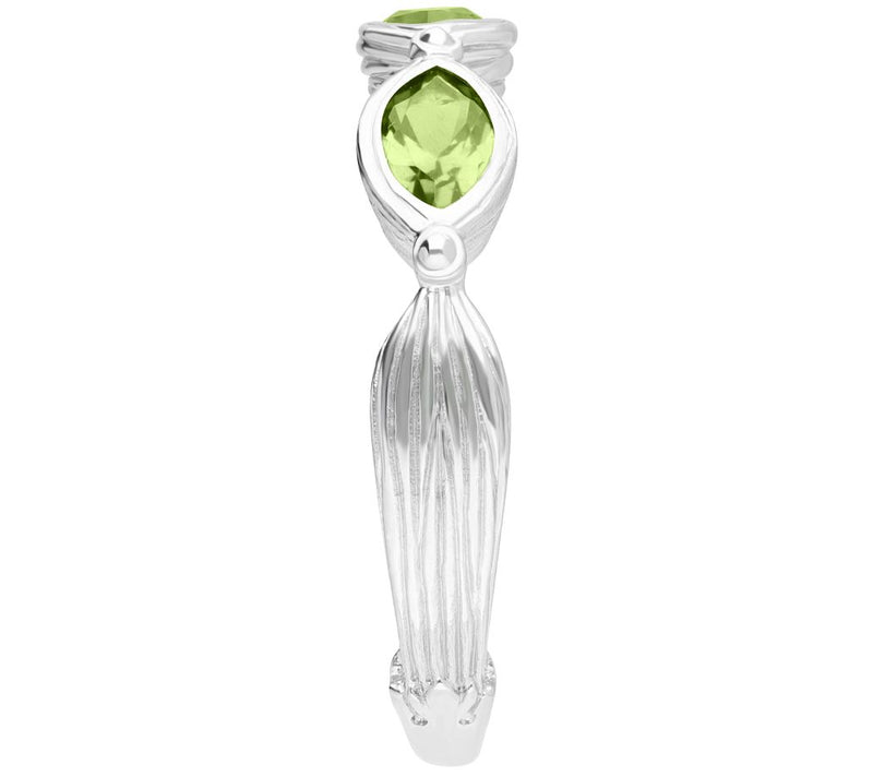 Ariva Sterling Silver Three-Stone Peridot Ring — View 3