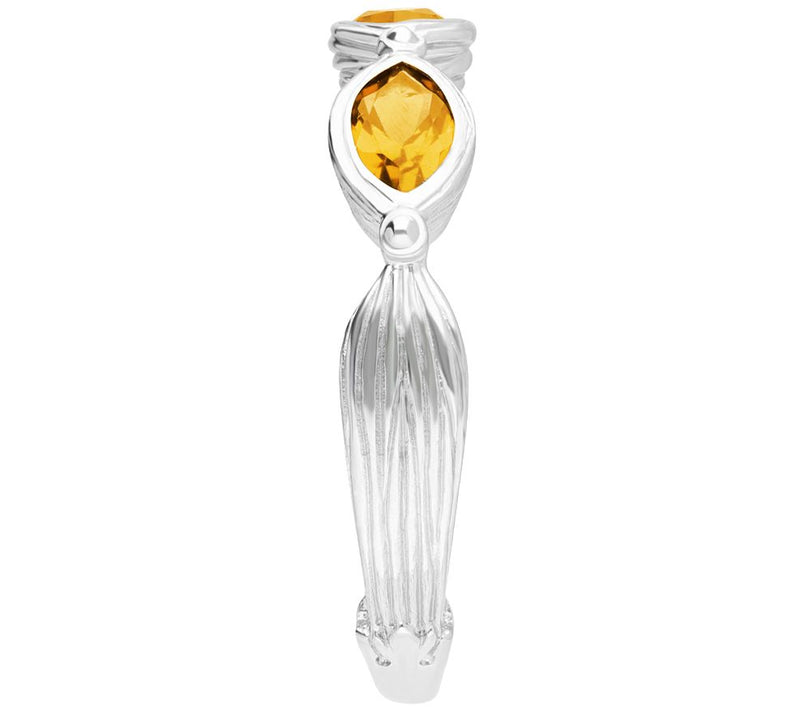 Ariva Sterling Silver Three-Stone Citrine Ring — View 3
