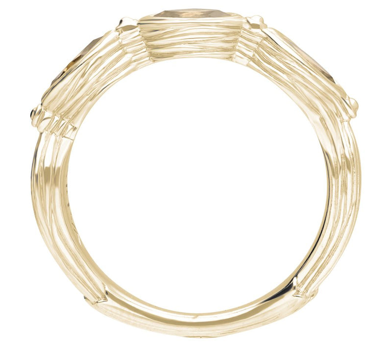 Ariva 14K Gold Clad Three Stone Citrine Ring — View 2