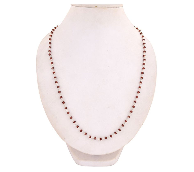 Sterling Silver Garnet Beaded Endless Necklace — View 6