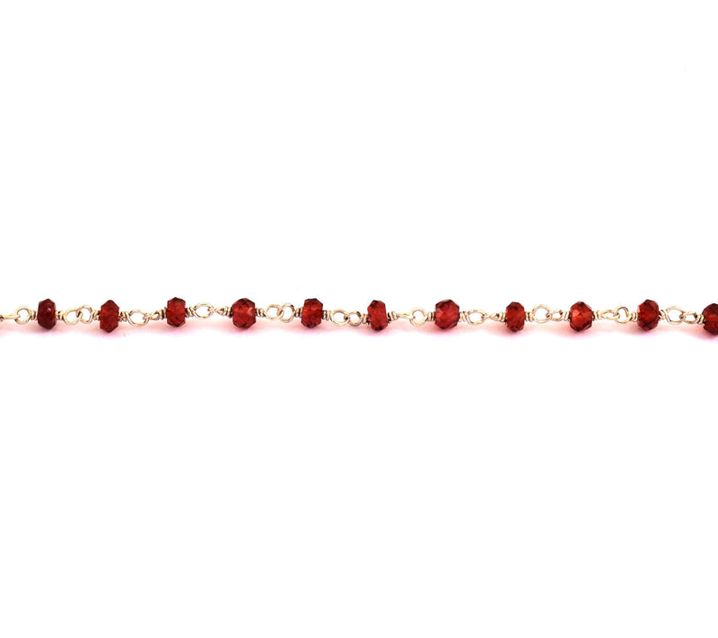 Sterling Silver Garnet Beaded Endless Necklace — View 5