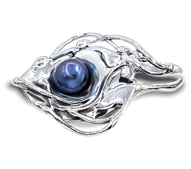 Hagit Sterling Silver "Mermaid" Cultured P earl Pendant — View 6