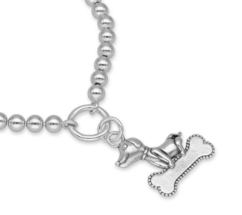 Or Paz Sterling Silver Personalized Dog Charm B racelet — View 2
