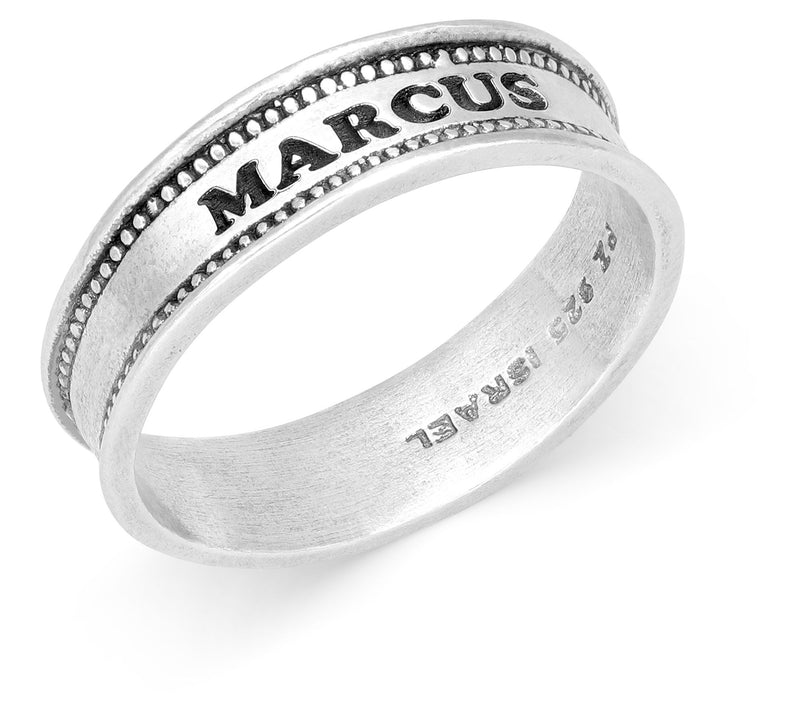 Or Paz Sterling Silver Personalized Band Ring — View 3