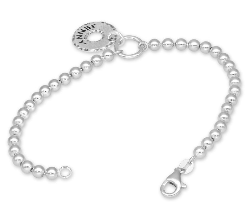Or Paz Sterling Silver Personalized Charm Beaded Bracelet — View 3