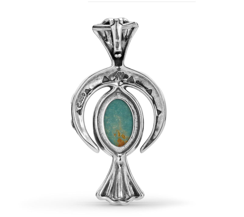 American West by Fritz Casuse Sterling Turquoise Naja Enhancer — View 9