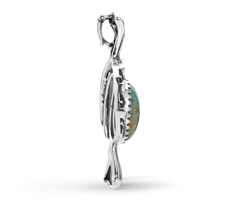 American West by Fritz Casuse Sterling Turquoise Naja Enhancer — View 8