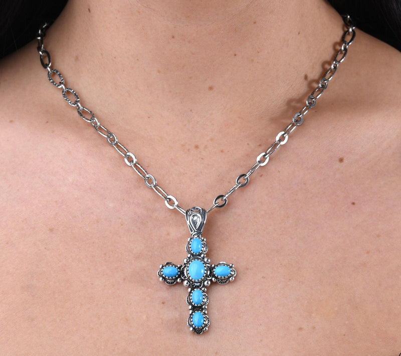 American West Sterling Classics Gemstone Cross Enhancer — View 16