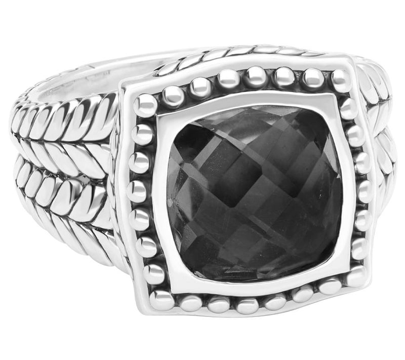 Tiffany Kay Studio Sterling Silver Herringbone Onyx Ring — Main view