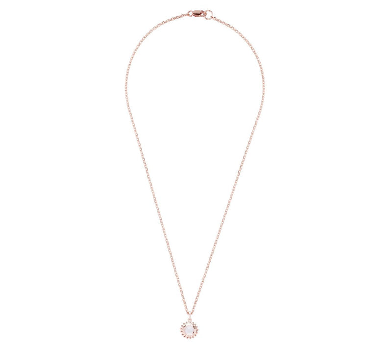 Goddaughters 14K Rose Gold Clad Morganite Pendant w/ Chain — View 4