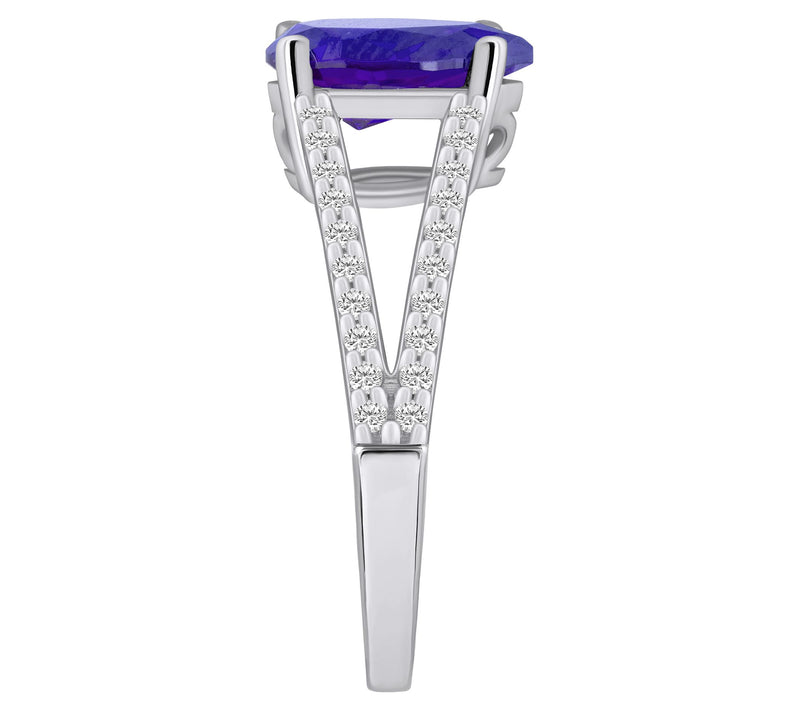 Affinity Gems Tanzanite & 0.30 cttw Diamond Ring, 14K Gold — View 7