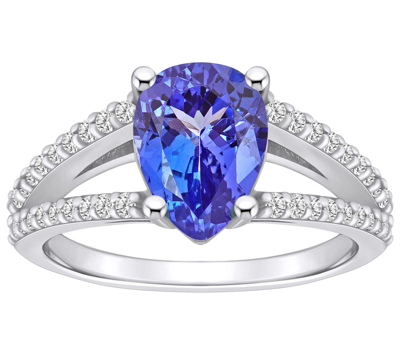 Affinity Gems Tanzanite & 0.30 cttw Diamond Ring, 14K Gold — Main view