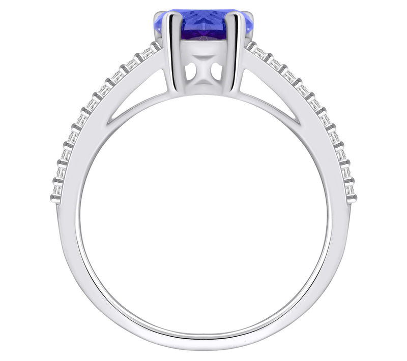 Affinity Gems Tanzanite & 0.30 cttw Diamond Ring, 14K Gold — View 6