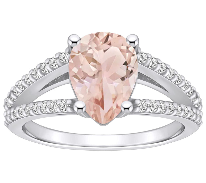 Affinity Gems Morganite & 0.30 cttw Diamond Ring, 14K Gold — Main view