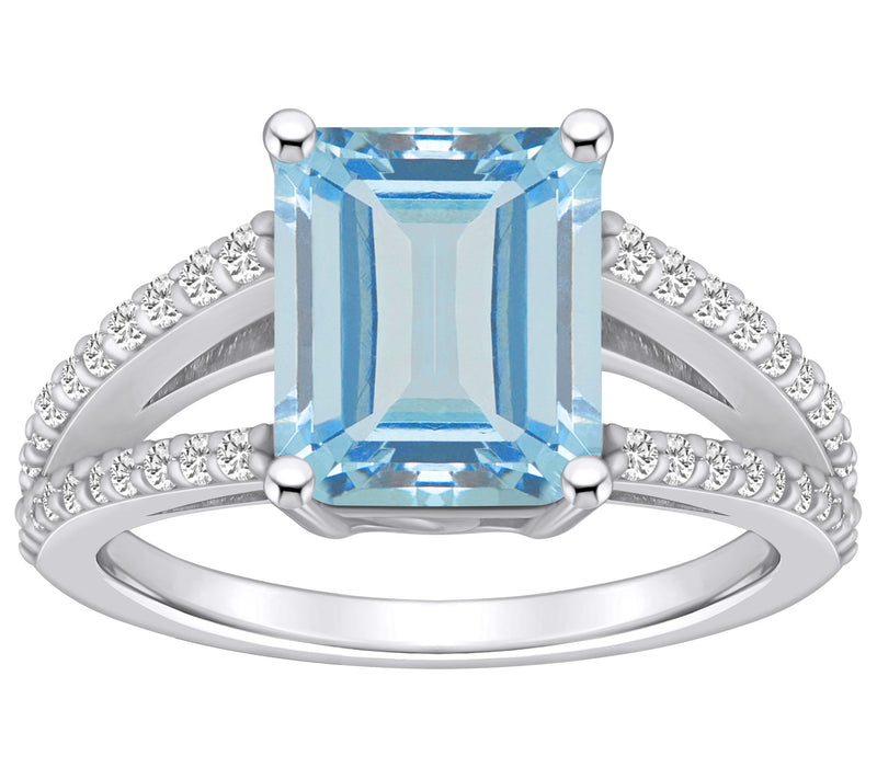 Affinity Gems 3.00 cttw Aquamarine & Diamond Ring, 14K Gold — Main view