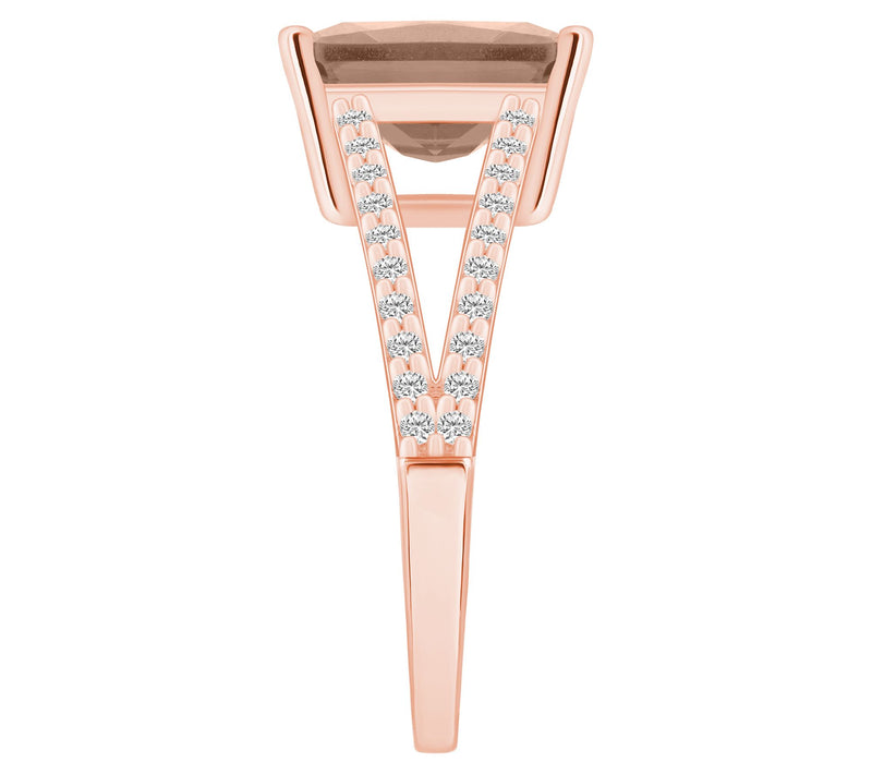 Affinity Gems 3.00 cttw Morganite & Diamond Rin g, 14K Gold — View 9