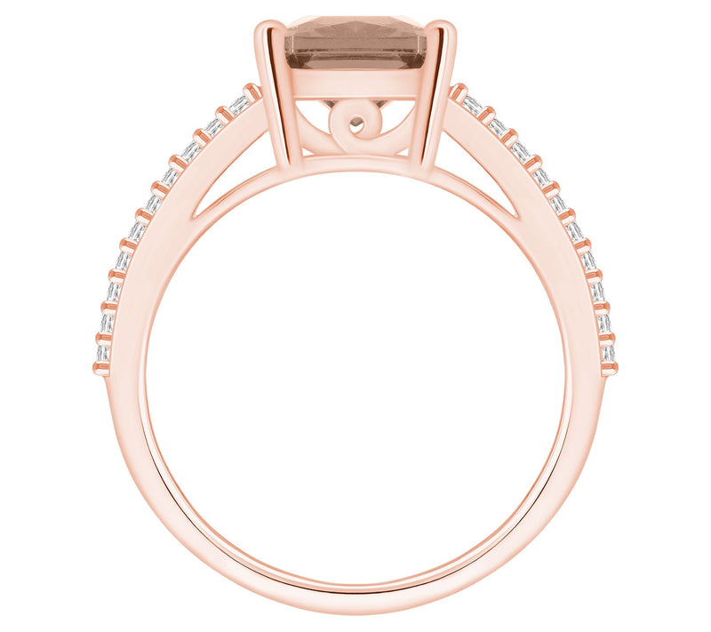 Affinity Gems 3.00 cttw Morganite & Diamond Rin g, 14K Gold — View 8