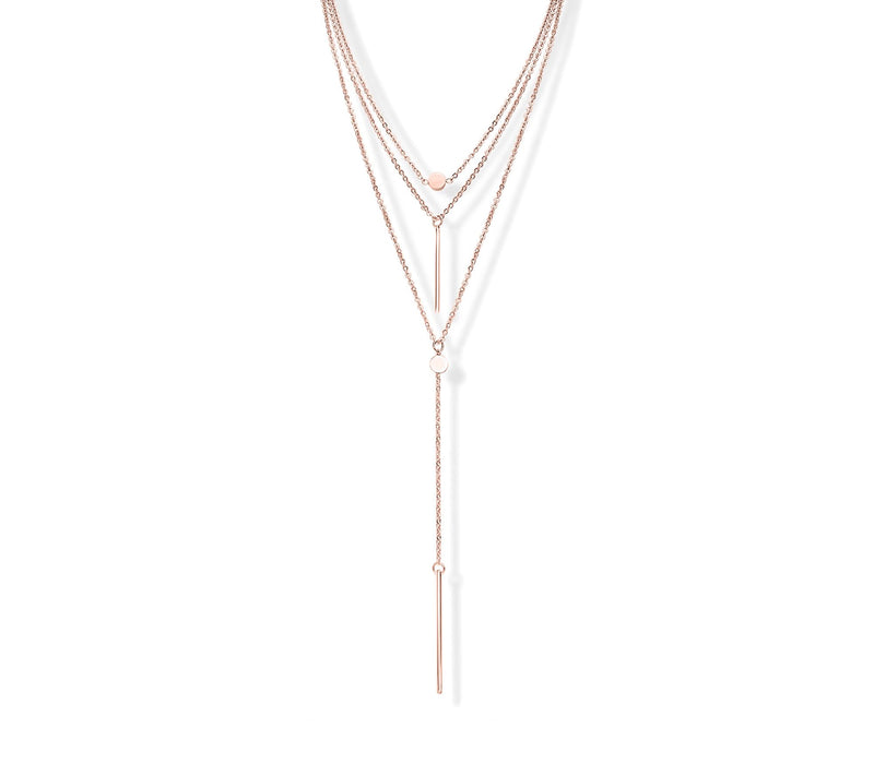 Steel by Design Layered Multi-Drop Necklace — View 7