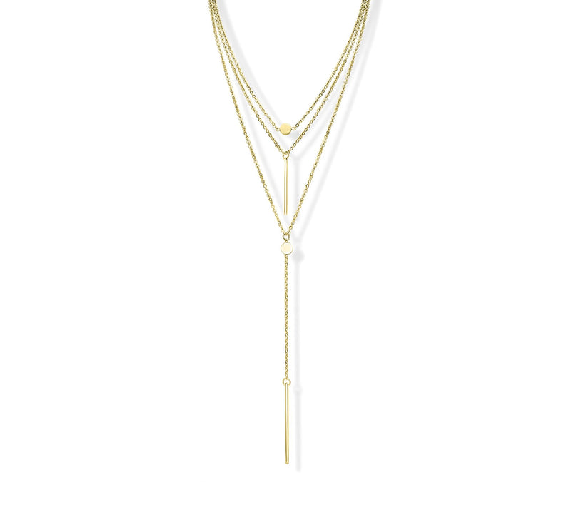 Steel by Design Layered Multi-Drop Necklace — View 6