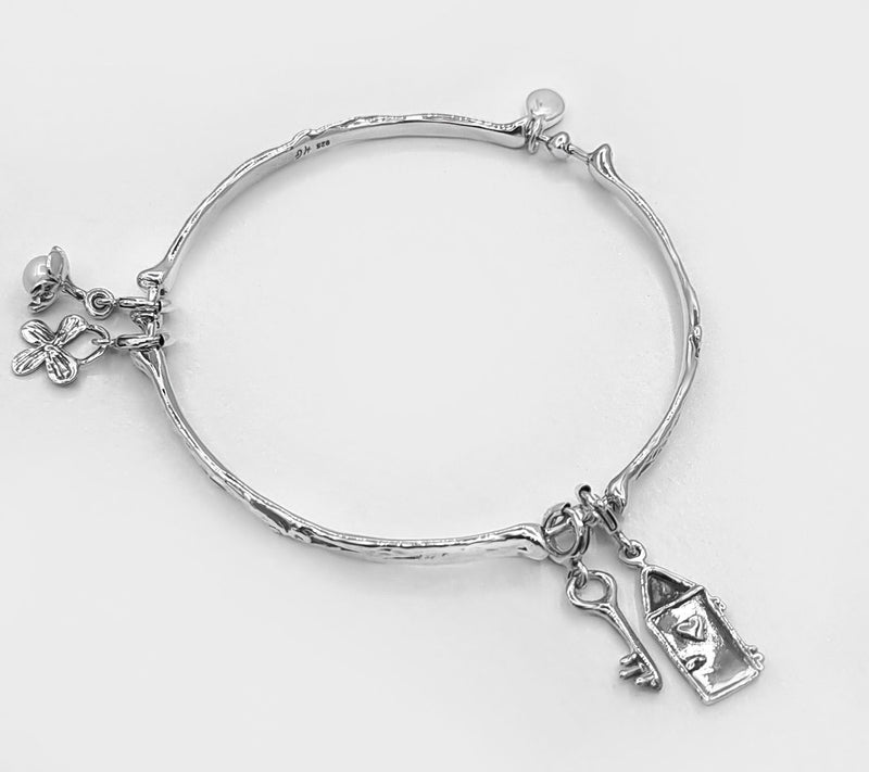 Hagit Sterling Silver Door & Key Set of 2 Charms — View 6