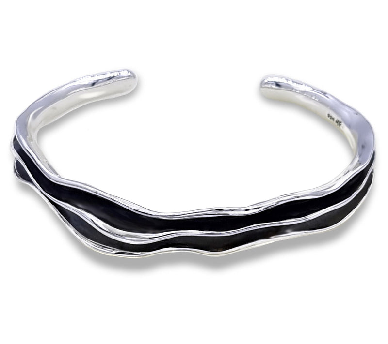 Hagit Sterling Silver Gala Collection Ripple Cuff — Main view
