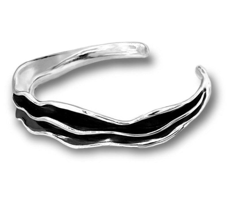 Hagit Sterling Silver Gala Collection Ripple Cuff — View 2
