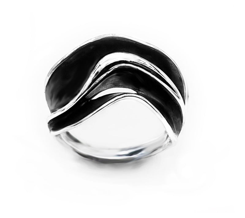Hagit Sterling Silver Gala Collection Ripple Ring — Main view