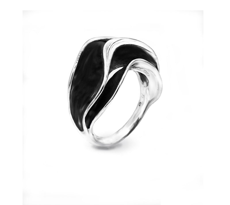 Hagit Sterling Silver Gala Collection Ripple Ring — View 2