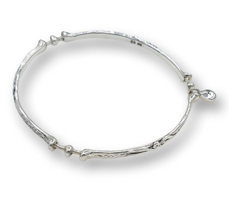 Hagit Sterling Silver Hammered "Charm Embracelet" Bangle — Main view