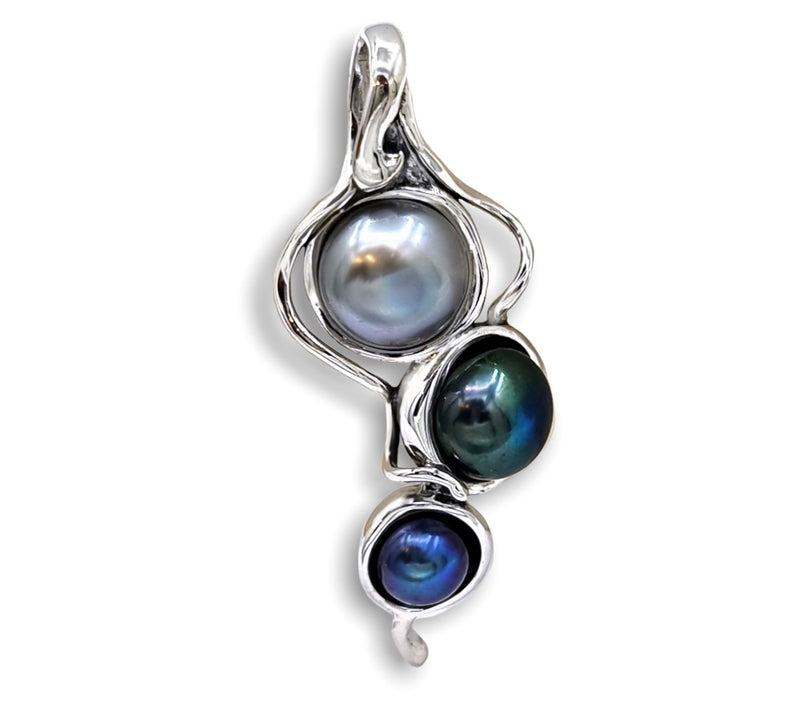Hagit Sterling Silver Cultured Pearl Pod DesignPendant — View 7
