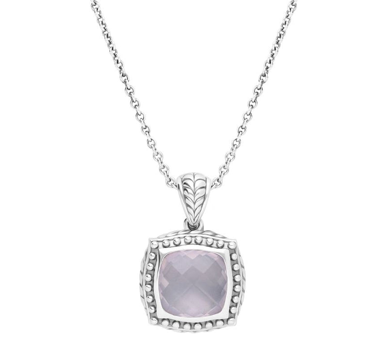 Tiffany Kay Studio Sterling Rose Quartz Pendant w/ Chain — View 3