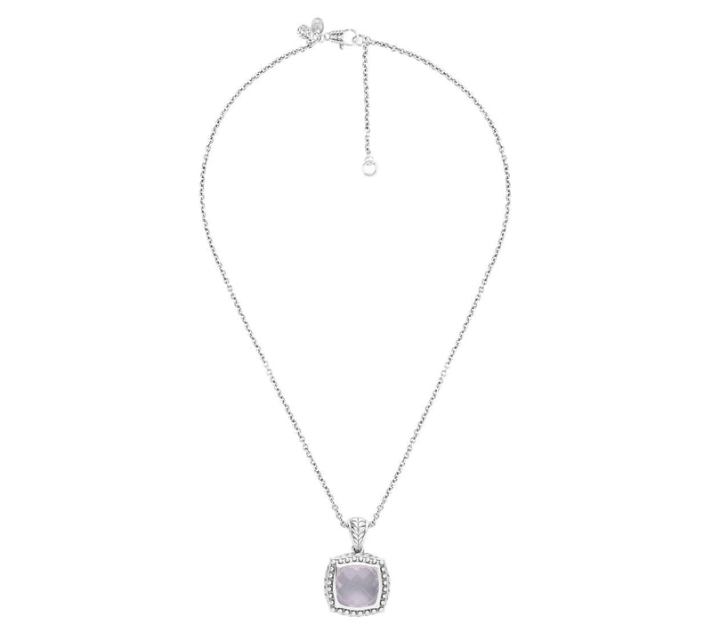 Tiffany Kay Studio Sterling Rose Quartz Pendant w/ Chain — View 4