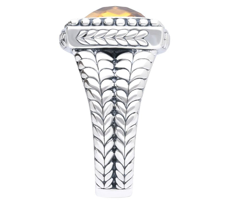 Tiffany Kay Studio Sterling Silver Herringbone Citrine Ring — View 3