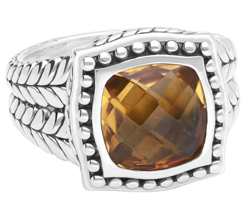 Tiffany Kay Studio Sterling Silver Herringbone Citrine Ring — Main view