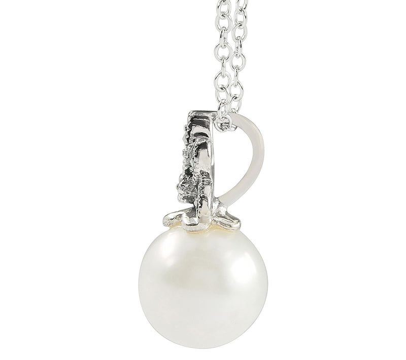 Suspicion Cultured Pearl & Marcasite Necklace,Sterling — View 4