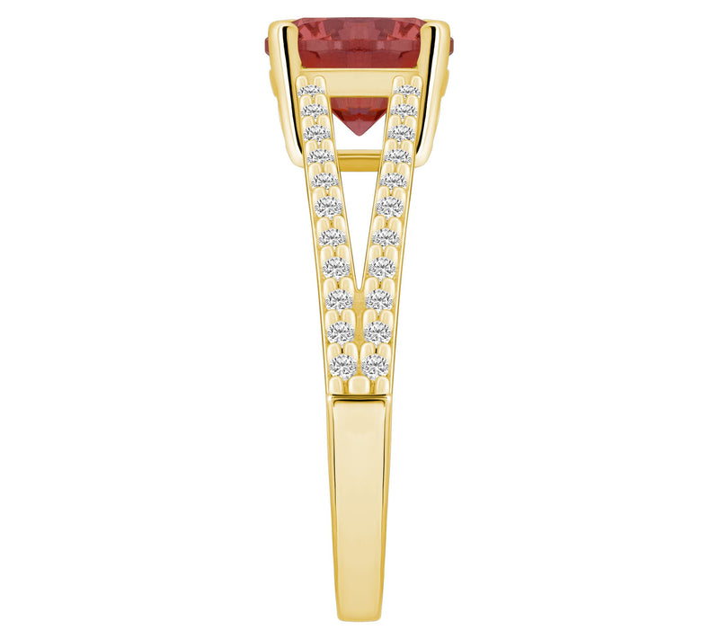 Affinity Gems Round Gemstone & Diamond Ring, 14K Gold — View 13